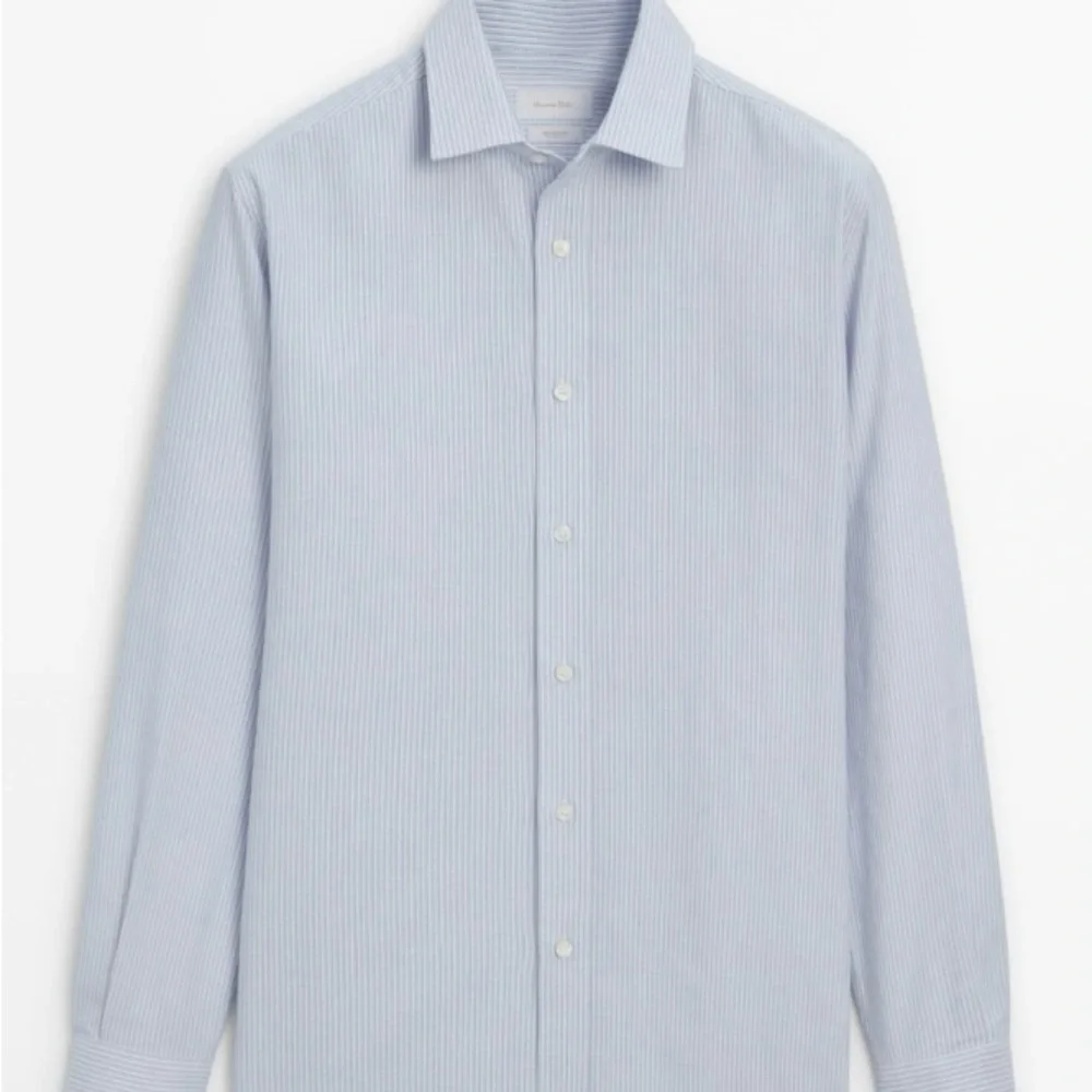 MASSIMO DUTTI Striped Oxford Shirt NWT - Picture 6 of 6